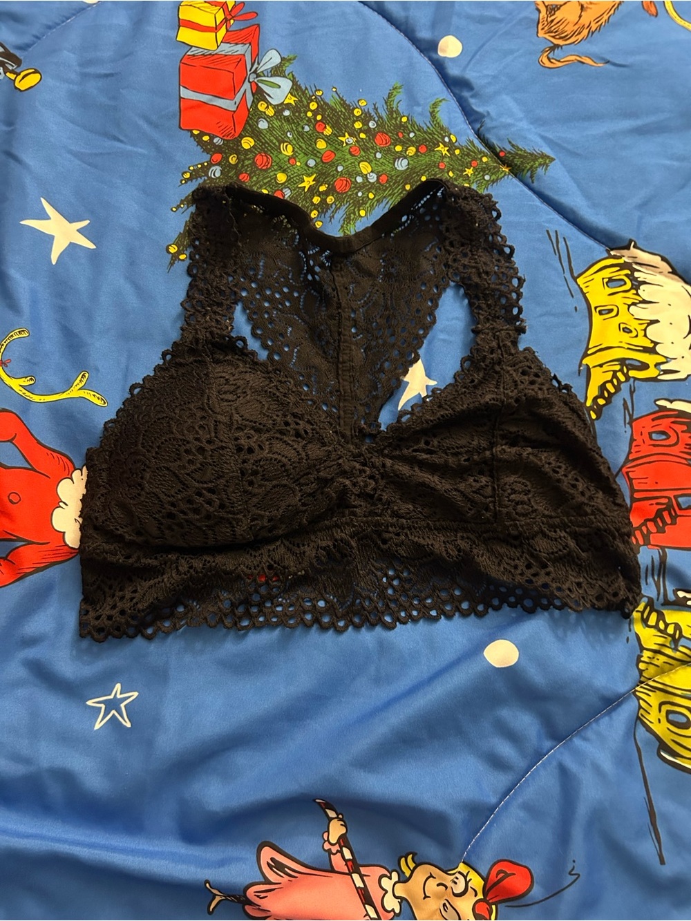 Maurices Black Lace Racerback Bralette